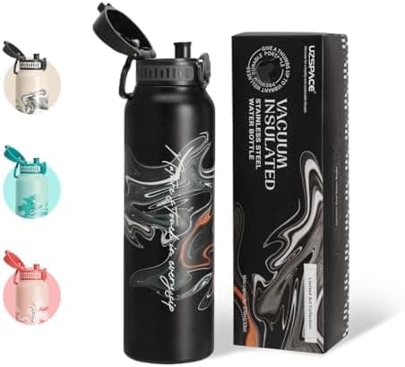 Thermosflasche UZSPACE Waldgrün Kinder 700ml Isolierte Edelstahl Trinkflasche 100% Auslaufsicher Outdoor Fitness Schule