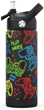 Edelstahl Trinkflasche Meeresjungfrau 550ml BPA Frei Auslaufsicher Thermosflaschefür Kinder und Erwachsene - Sport, Schu
