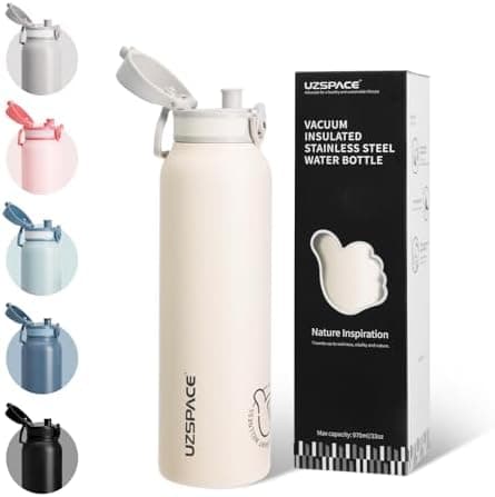 Thermosflasche UZSPACE Waldgrün Kinder 700ml Isolierte Edelstahl Trinkflasche 100% Auslaufsicher Outdoor Fitness Schule