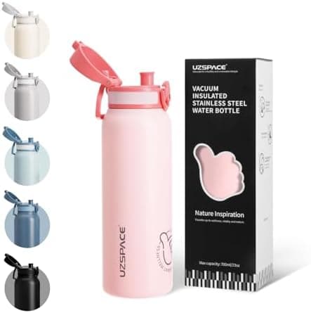 Thermosflasche UZSPACE Waldgrün Kinder 700ml Isolierte Edelstahl Trinkflasche 100% Auslaufsicher Outdoor Fitness Schule