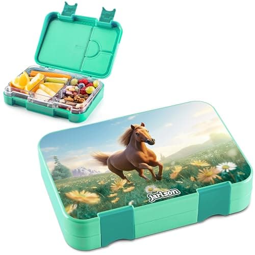 Jarlson® Brotdose Kinder mit Fächern - TONI Lunchbox - Auslaufdurchfall-Sicher – Jausenbox für Kindergarten und Schule -