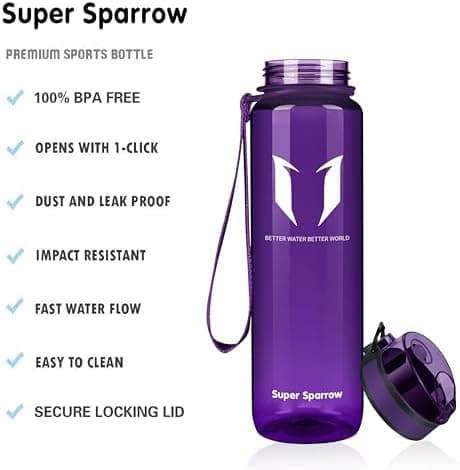 Super Sparrow BPA-frei Wasserflasche - 500ml - Ideale für Sport und Outdoor - Nachhaltig ClimatePartner certified