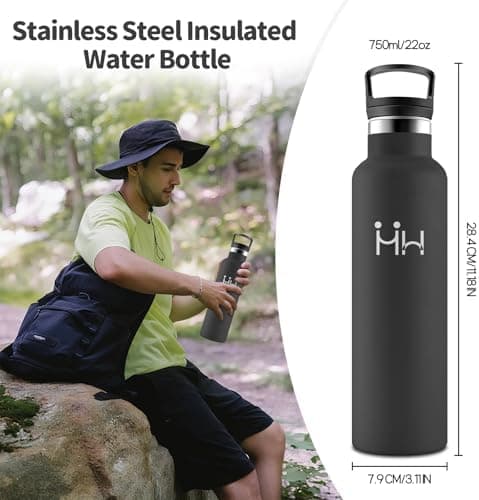 HoneyHolly Edelstahl Trinkflasche 500ML Kinder BPA-Frei Isoliert Thermoflasche