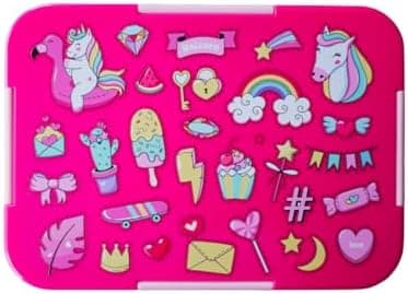 Magische Traumwelt Rosa Kinder Brotdose – Bento Lunchbox mit 3 Fächern – BPA-frei & Mikrowellen- & Spülmaschinengeeignet