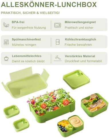Kinder Brotdose 1100ml Auslaufsichere Bento Box Schule