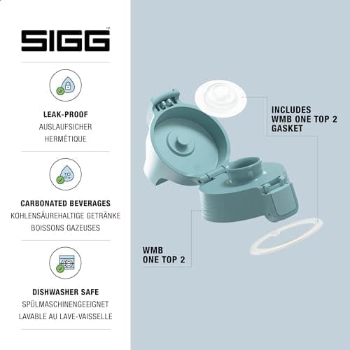 Sigg WMB ONE Top 2 Verschluss, einhändig bedienbar, auslaufsicher, Silikondichtung, One Size, Trinkflaschen Ersatzteil