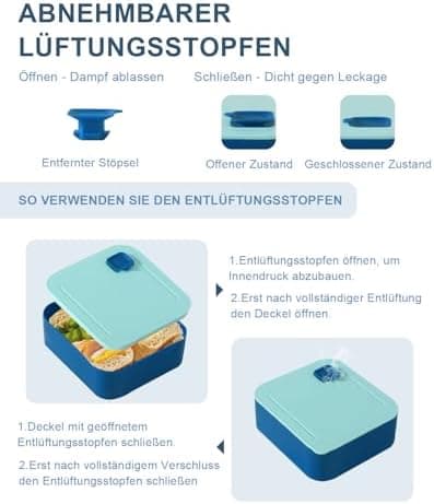 Kinder Brotdose 1100ml Auslaufsichere Bento Box Schule