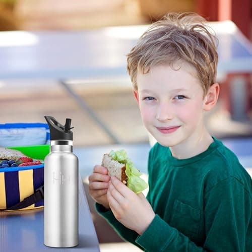 HoneyHolly Edelstahl Trinkflasche 500ML Kinder BPA-Frei Isoliert Thermoflasche