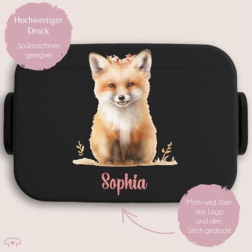 Mepal Bento Box Midi Fuchs Lunchbox - Niedliche Brotdose für Kinder | Auslaufsicher und langlebig | Sage Grün - 900 ml