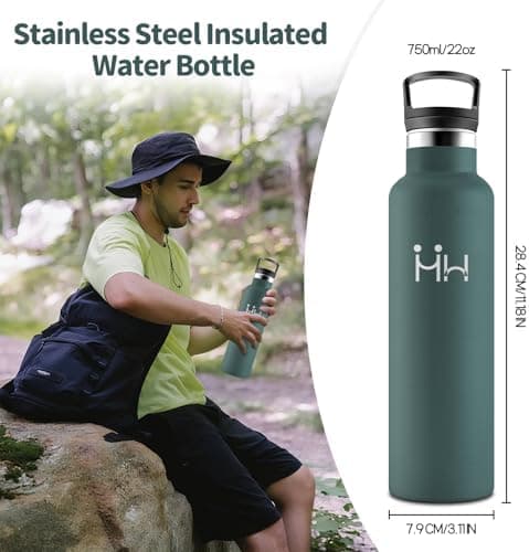 HoneyHolly Edelstahl Trinkflasche 500ML Kinder BPA-Frei Isoliert Thermoflasche