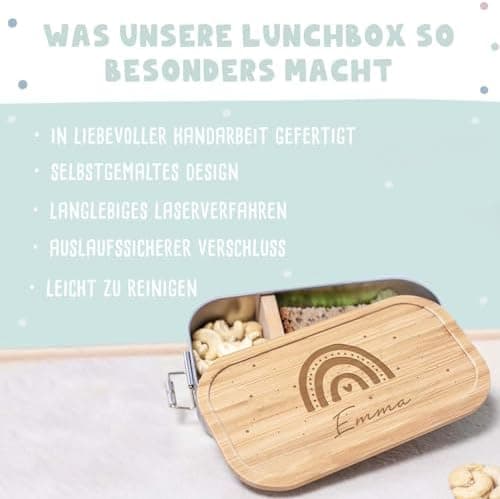 Personalisierte Brotdose helloMini für Kinder - Geschenk zur Einschulung - Junge & Mädchen, Brotdose zum Schulanfang (Fu