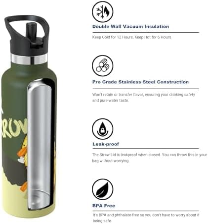 Super Sparrow Thermobecher für Sport und Outdoor - 500ml, 750ml - BPA-Frei, ClimatePartner certified - FlipFlow Trinkfla
