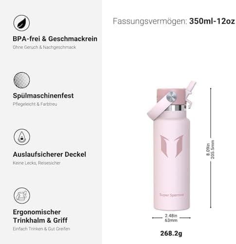 Super Sparrow Thermobecher für Sport und Outdoor - 500ml, 750ml - BPA-Frei, ClimatePartner certified - FlipFlow Trinkfla