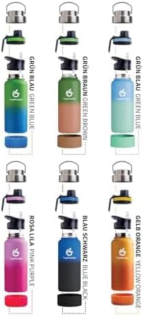 hydro2go Edelstahl Trinkflasche Mit Strohhalm, Bpa-Frei, Isolierflasche Für Kinder, Sport & Outdoor, 12h Heiß 24h Kalt H