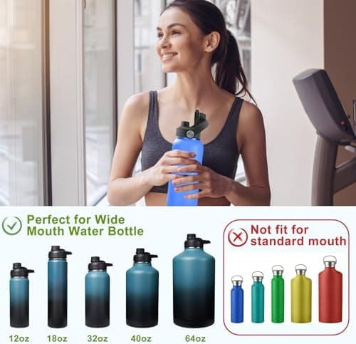 Ersatzdeckel Trinkflasche mit Becherdeckel-Reinigungsbürste fürWide Mouth Flaschen
| Water Bottle Lid Replacement für W