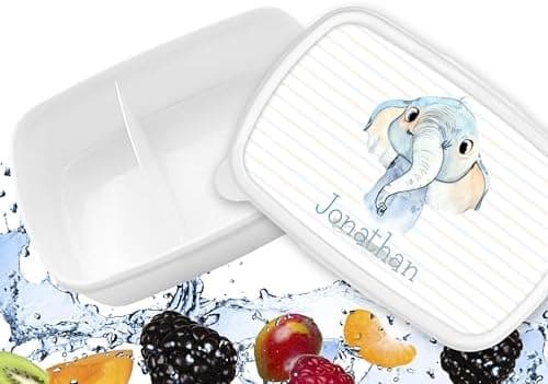 Timalo® Brotdose Kinder mit Namen | Personalisierte Bento Lunchbox für Jungen & Mädchen | Kindergarten & Schule Motiv Ti