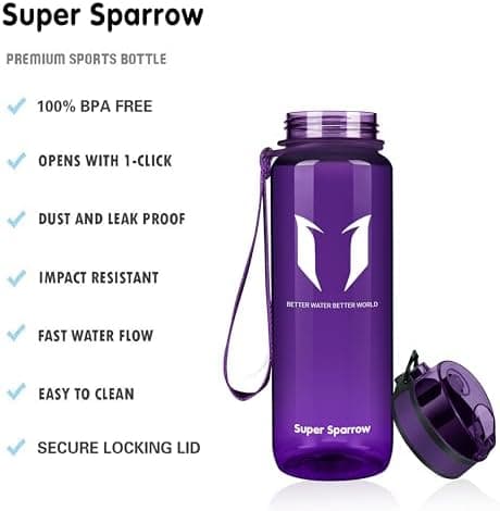 Super Sparrow BPA-frei Wasserflasche - 500ml - Ideale für Sport und Outdoor - Nachhaltig ClimatePartner certified