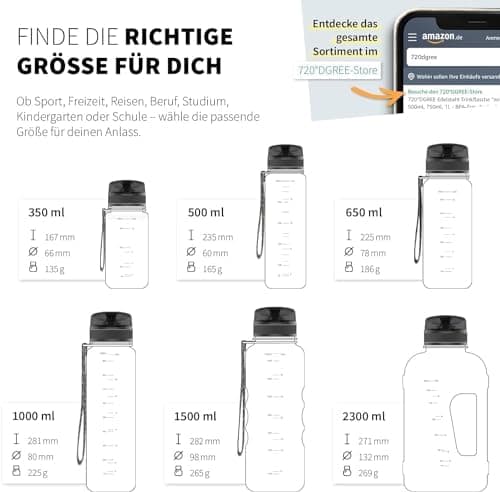 720°DGREE uberBottle Trinkflasche SoftTouch 500ml - Auslaufsicher, BPA-Frei - für Sport und Outdoor-Aktivitäten - Climat