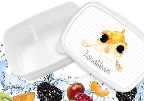 Timalo® Brotdose Kinder mit Namen | Personalisierte Bento Lunchbox für Jungen & Mädchen | Kindergarten & Schule Motiv Ti