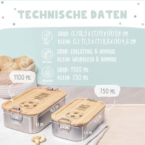 Personalisierte Brotdose helloMini für Kinder - Geschenk zur Einschulung - Junge & Mädchen, Brotdose zum Schulanfang (Fu
