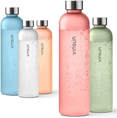VINSUN Trinkflasche 1000ml - auslaufsicher, BPA frei, Tritan - Leichte Wasserflasche für Sport und Outdoor activities -