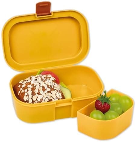 Lutz Mauder Brotdose Kinder Tiger Lunchbox | Kinder Snackbox & Vesperbox für Kindergarten, Schule & KITA | Mit Fächern |