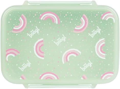 Baagl Brotdose Kinder für Schule – Snackdose mit Fächern (Panda)  
Baagl Brotdose für Mädchen – Lunchbox mit Trennfächer