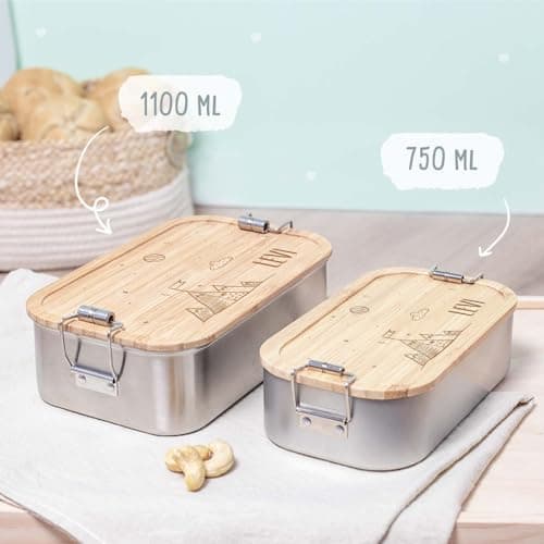 Personalisierte Brotdose helloMini für Kinder - Geschenk zur Einschulung - Junge & Mädchen, Brotdose zum Schulanfang (Fu