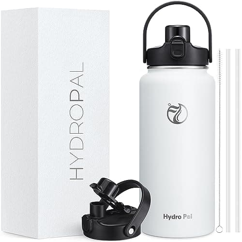 HydroPal Trinkflasche Edelstahl - 1900ml mit Henkel für Fitness, BPA-Frei, flasche Metall, Aesthetic trinkflasche Mitter