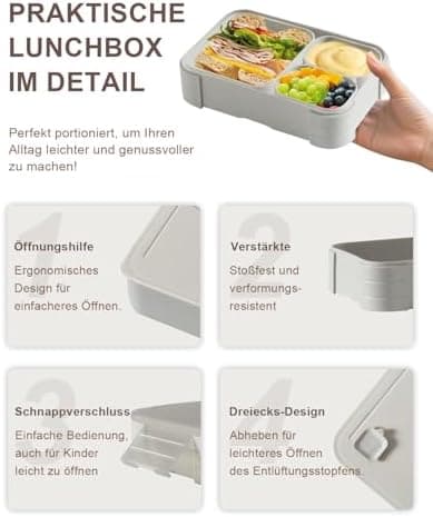 Kinder Brotdose 1100ml Auslaufsichere Bento Box Schule
