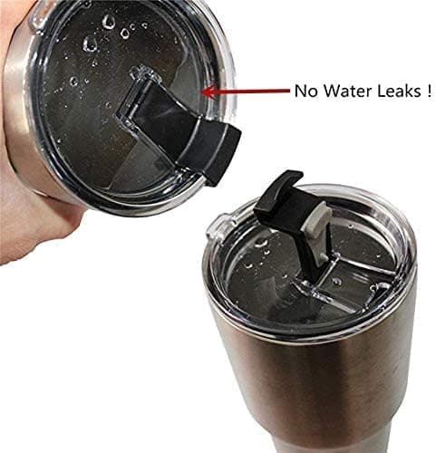 Ersatzdeckel für 56-ml-Becher - Spritzwasserfest, auslaufsicher und strohhalmfreundlich 20 oz Black Double Hole
