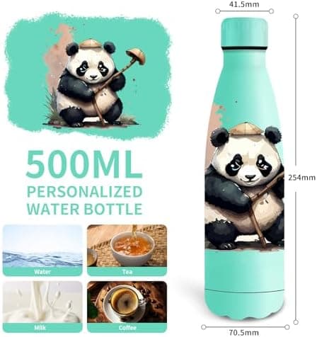 Grsta Trinkflasche 500ml, BPA-freie Edelstahlflasche für Kinder, ideale Wasserspeicherung bei Kalt&warm