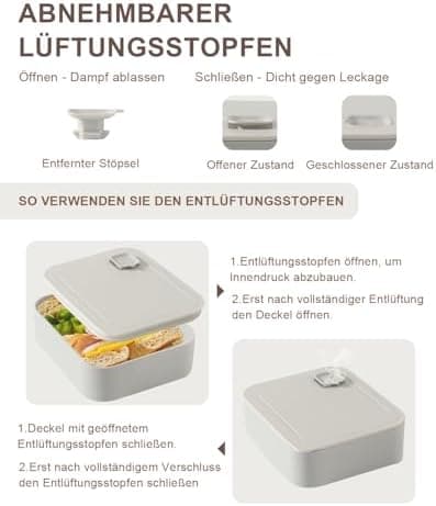 Kinder Brotdose 1100ml Auslaufsichere Bento Box Schule