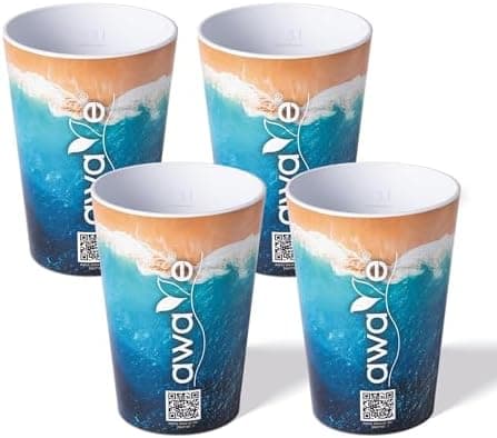 AWAVE Festival Becher Set multifunktional für Party- und Every-Day-Nutzung, 400 ml,-recycelbar, leicht und robust