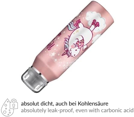 ALFI Kids ISO BOTTLE 350ml - Idas Schule der Magischen Tiere - Isoliertrinkflasche Kinder Edelstahl - hält 12 Stunden he