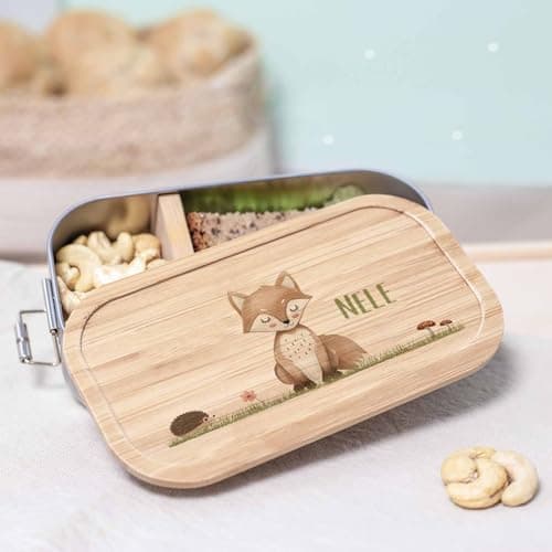 Personalisierte Brotdose helloMini für Kinder - Geschenk zur Einschulung - Junge & Mädchen, Brotdose zum Schulanfang (Fu