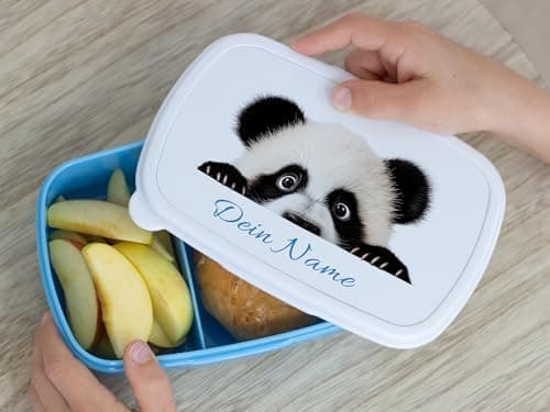 GRAZDesign Personalisierte Brotdose Panda mit Namen - perfekt für Kinder im Kindergarten und Schule - Geschenk für Mädch