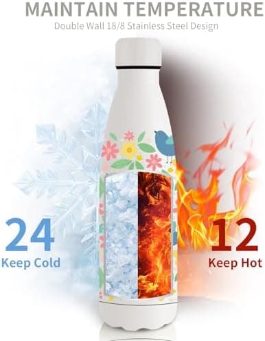 Grsta Trinkflasche 500ml, BPA-freie Edelstahlflasche für Kinder, ideale Wasserspeicherung bei Kalt&warm