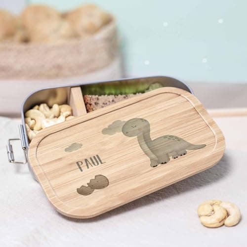 Personalisierte Brotdose helloMini für Kinder - Geschenk zur Einschulung - Junge & Mädchen, Brotdose zum Schulanfang (Fu