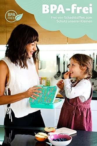 Jarlson® Brotdose Kinder mit Fächern - TONI Lunchbox - Auslaufdurchfall-Sicher – Jausenbox für Kindergarten und Schule -