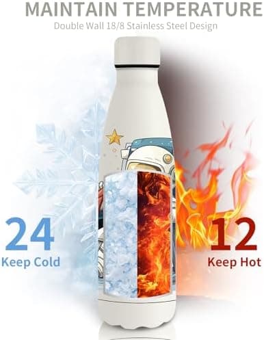 Grsta Trinkflasche 500ml, BPA-freie Edelstahlflasche für Kinder, ideale Wasserspeicherung bei Kalt&warm