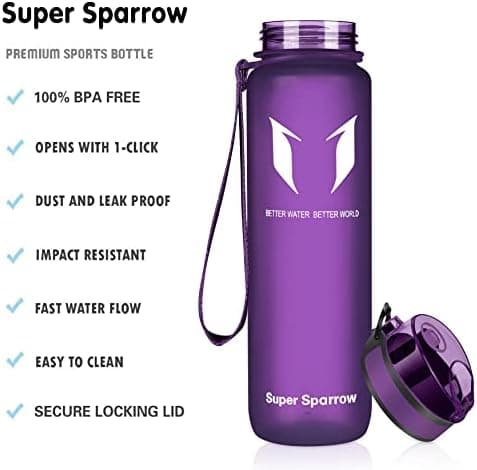 Super Sparrow BPA-frei Wasserflasche - 500ml - Ideale für Sport und Outdoor - Nachhaltig ClimatePartner certified