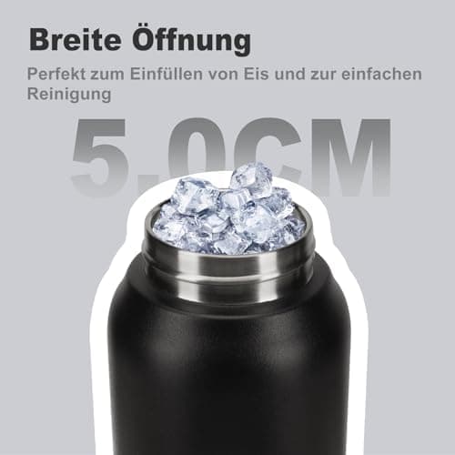 Thermosflasche UZSPACE Waldgrün Kinder 700ml Isolierte Edelstahl Trinkflasche 100% Auslaufsicher Outdoor Fitness Schule