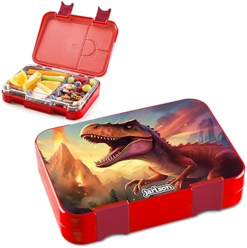 Jarlson® Brotdose Kinder mit Fächern - TONI Lunchbox - Auslaufdurchfall-Sicher – Jausenbox für Kindergarten und Schule -