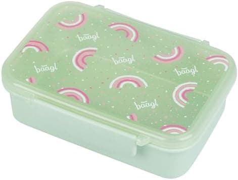 Baagl Brotdose Kinder für Schule – Snackdose mit Fächern (Panda)  
Baagl Brotdose für Mädchen – Lunchbox mit Trennfächer