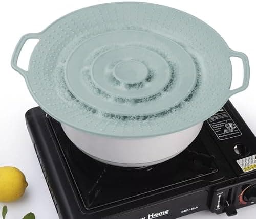 Überkochschutz & Spritzschutz aus Silikon für Universelle Topfdeckel – Kochen und Kochtiegel – BPA-frei, hitzebeständig