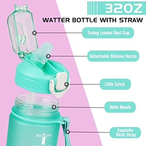 CodiCile Trinkflasche 1L - Ideal für Outdoor Aktivitäten mit Zeitmarkierung und Strohhalm
| CodiCile 1L Trinkflasche St