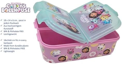 Kinder Brotdose Lunchbox Minecraft - mit Fächern - BPA frei - Perfect für Schultage und Picknicks