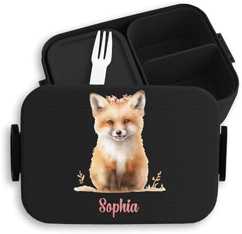 Mepal Bento Box Midi Fuchs Lunchbox - Niedliche Brotdose für Kinder | Auslaufsicher und langlebig | Sage Grün - 900 ml