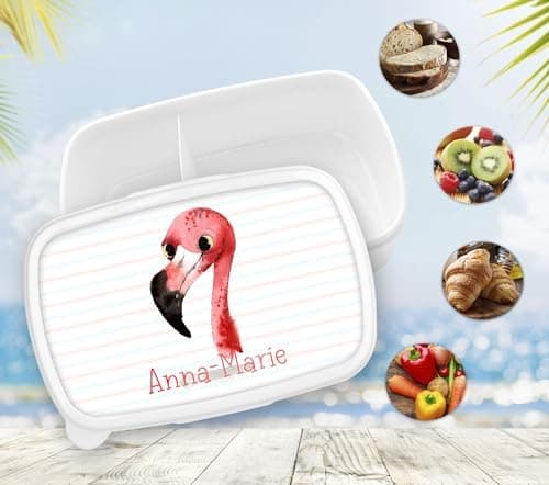 Timalo® Brotdose Kinder mit Namen | Personalisierte Bento Lunchbox für Jungen & Mädchen | Kindergarten & Schule Motiv Ti